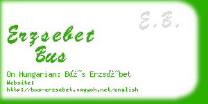 erzsebet bus business card